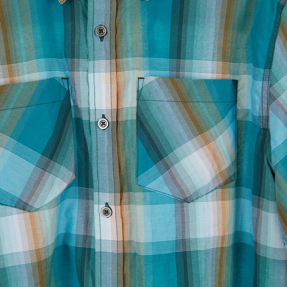 Prana Holton Shirt Button Front Plaid Men's Size Large - Picture 3 of 6